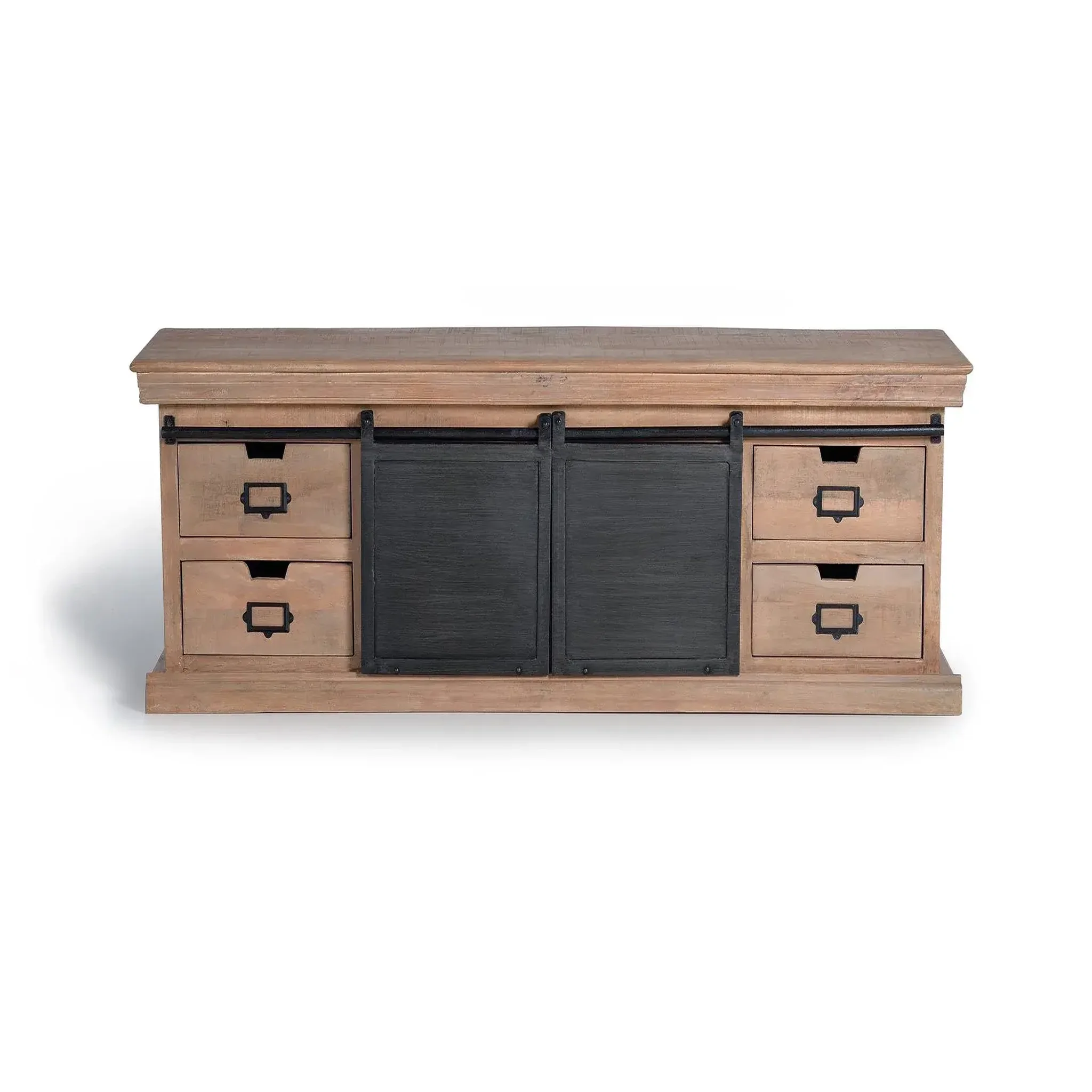 GINER Y COLOMER SL Meuble tv en bois de manguier 170 cm style industriel moderne
