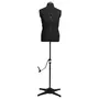 VIDAXL Mannequin de couture ajustable pour homme Noir Taille 37-45