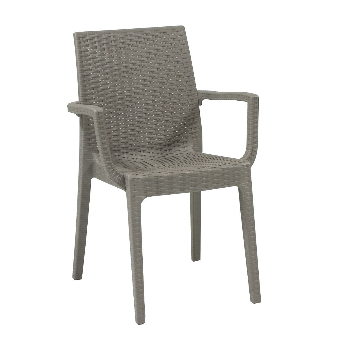 ARETA Lot de 4 chaises et de 2 fauteuils de jardin - Taupe - URANO