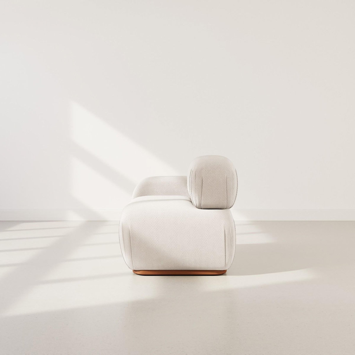 LISA DESIGN Penelope - module d'assise gauche en velours texturé