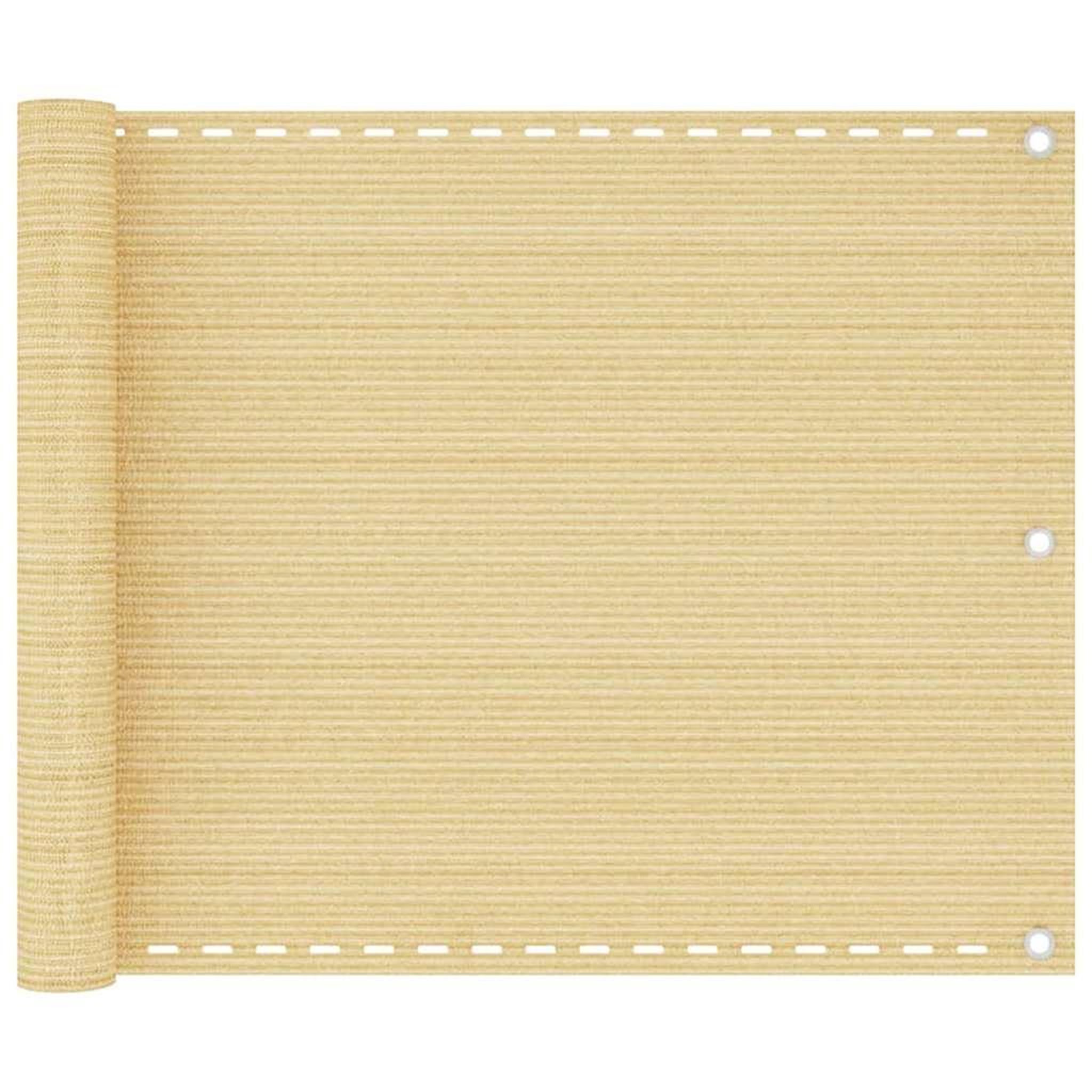 VIDAXL Ecran de balcon beige 75x300 cm pehd
