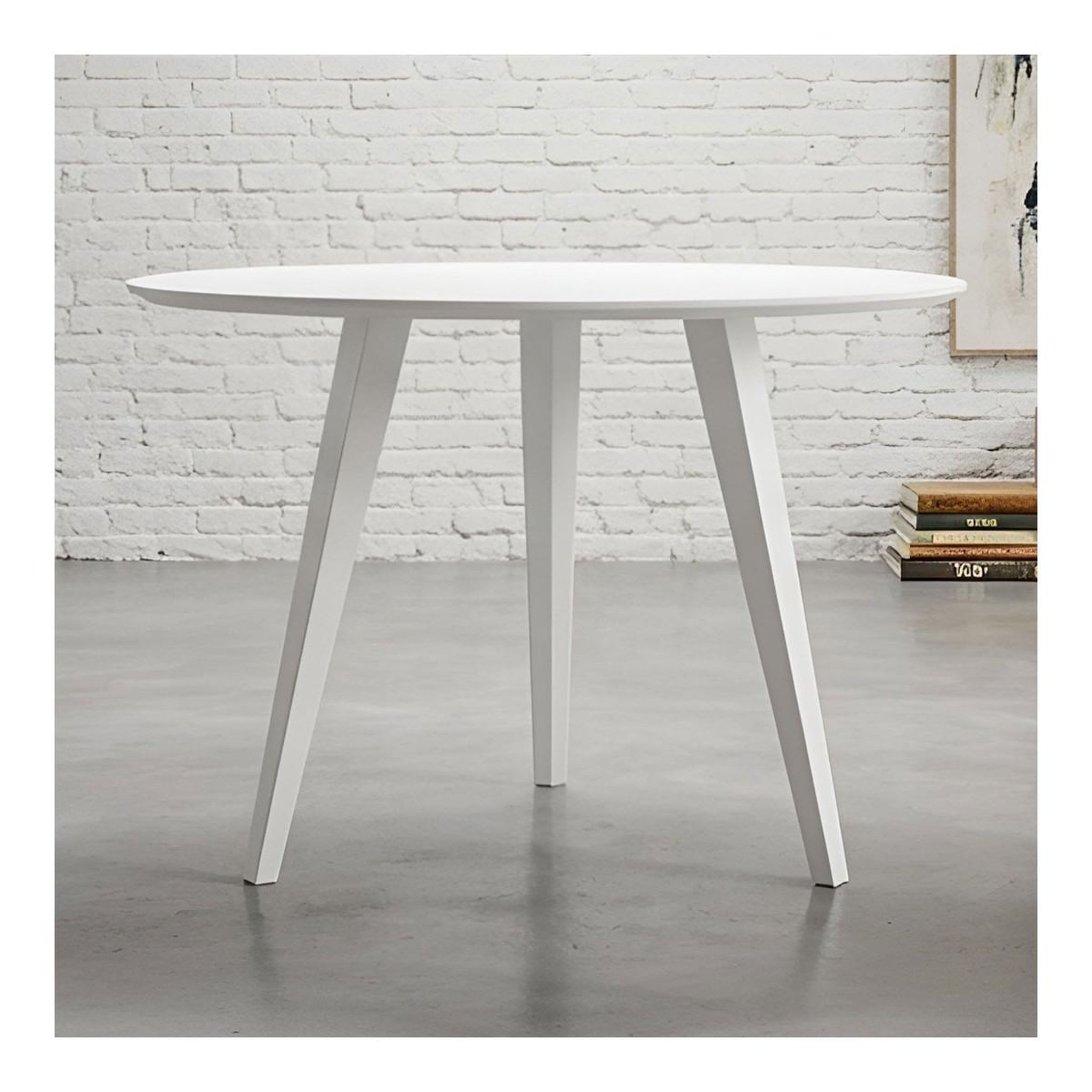 Voir la diapositive 2 : Paris Prix Table d'appoint ronde  bimix  45cm blanc