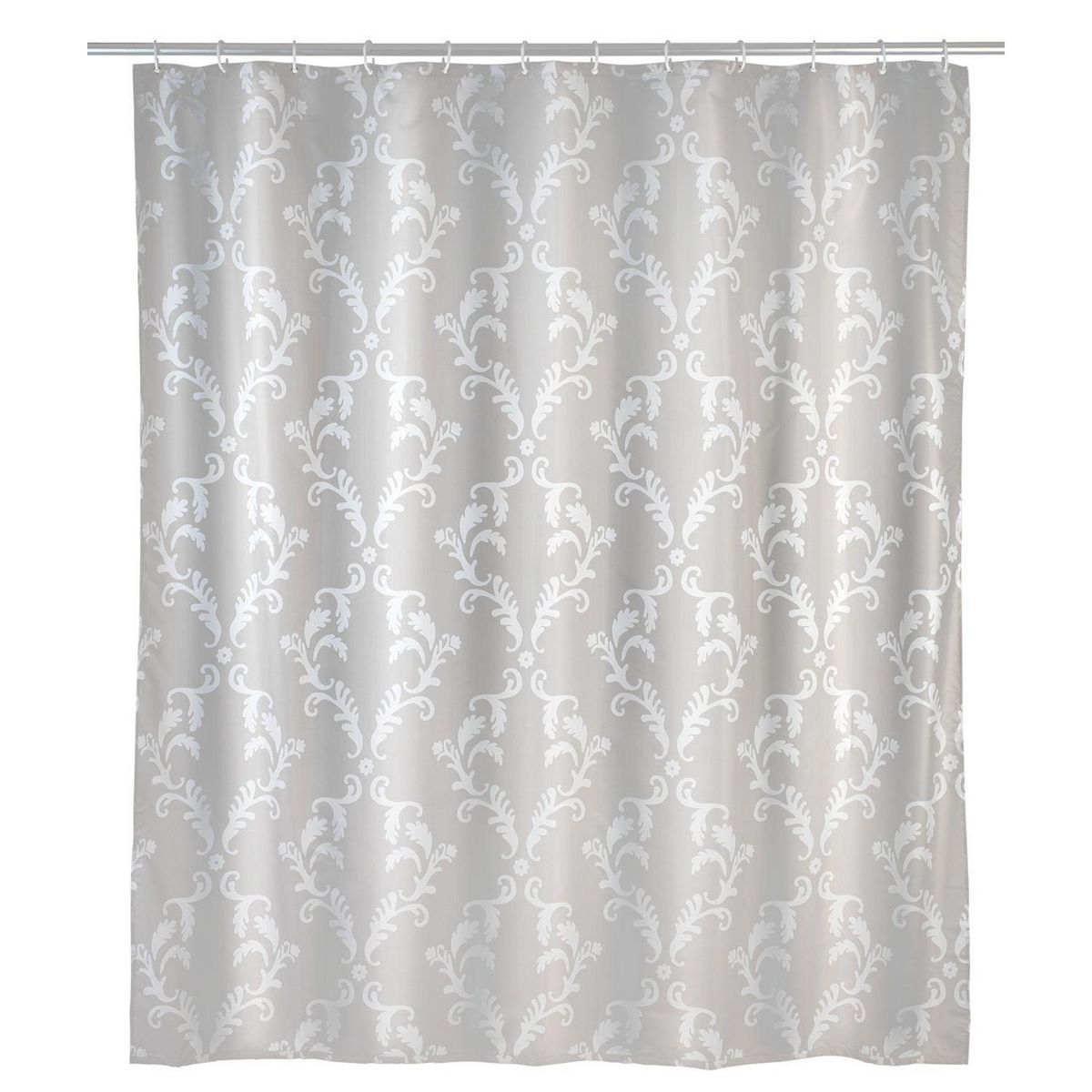 Wenko Rideau de douche anti-moisissure Baroque - Polyester - 180 x 200 cm - Beige