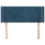 Voir la diapositive 3 : VIDAXL Tete de lit avec oreilles Bleu fonce 103x16x78/88 cm Velours