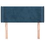 Voir la diapositive 3 : VIDAXL Tete de lit avec oreilles Bleu fonce 103x16x78/88 cm Velours