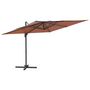 Voir la diapositive 2 : VIDAXL Parasol deporte avec mat en aluminium Terre cuite 300x300 cm