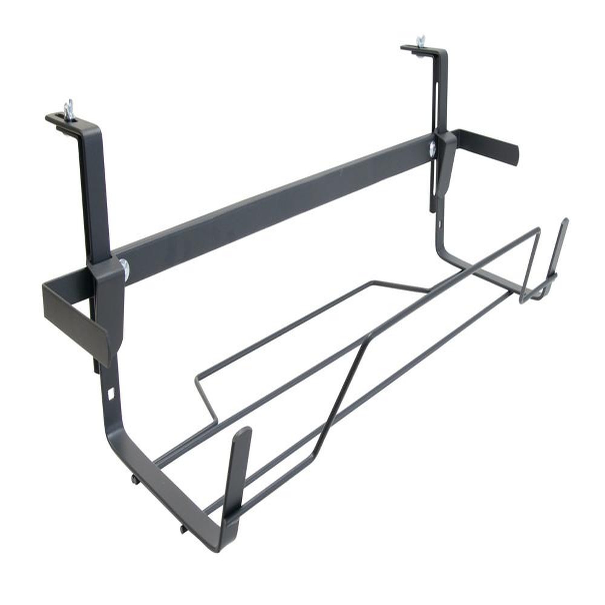 CENTRALE BRICO Support jardinière extensible anthracite - 65 à 84x18 cm - acier époxy