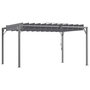 Voir la diapositive 1 : OUTSUNNY Pergola lames orientables dim. 3,9L x 2,95l x 2,13H m structure alu. acier époxy polyester gris