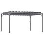 Voir la diapositive 1 : OUTSUNNY Pergola lames orientables dim. 3,9L x 2,95l x 2,13H m structure alu. acier époxy polyester gris
