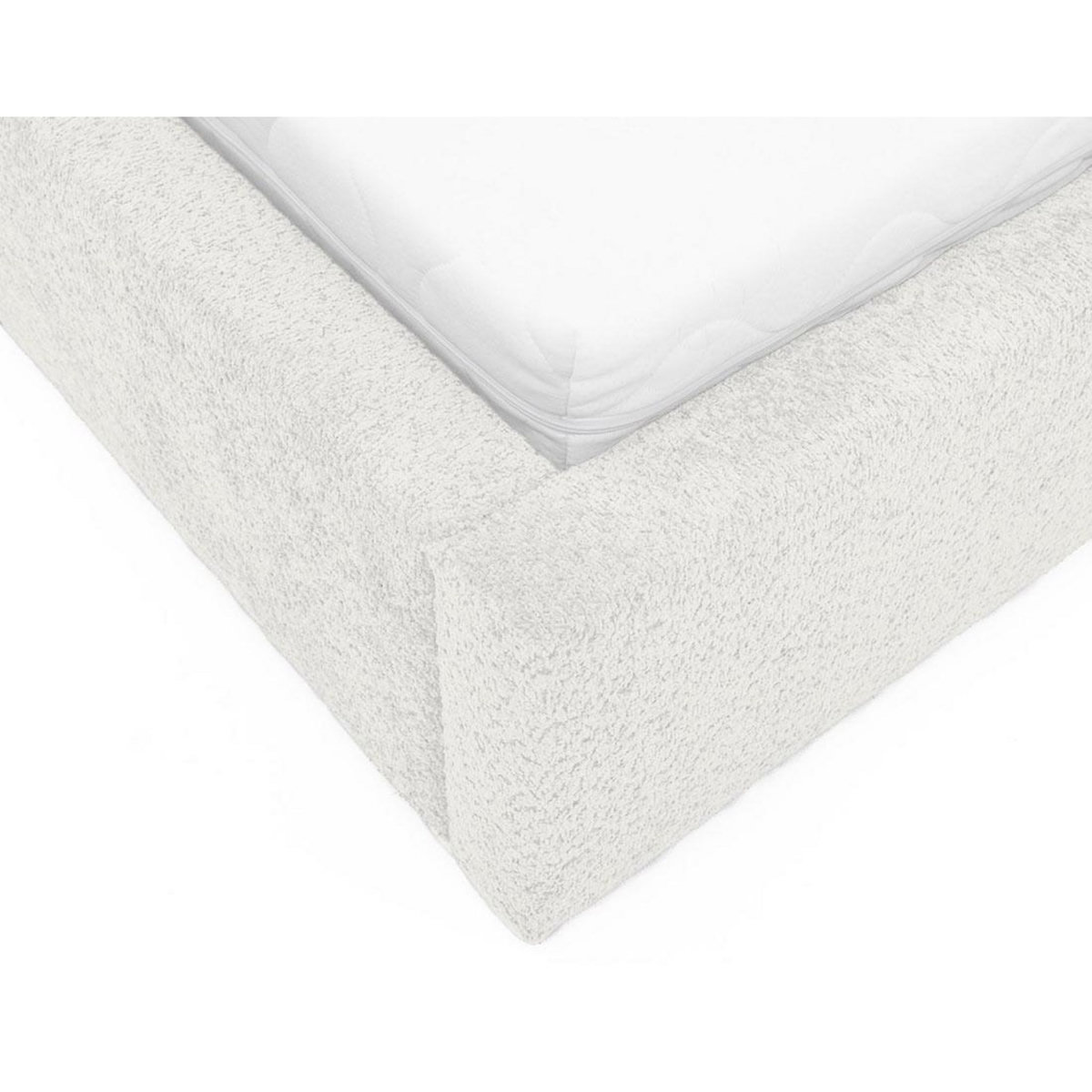 BEST MOBILIER Orane - lit coffre - 180x200 cm - en tissu bouclette