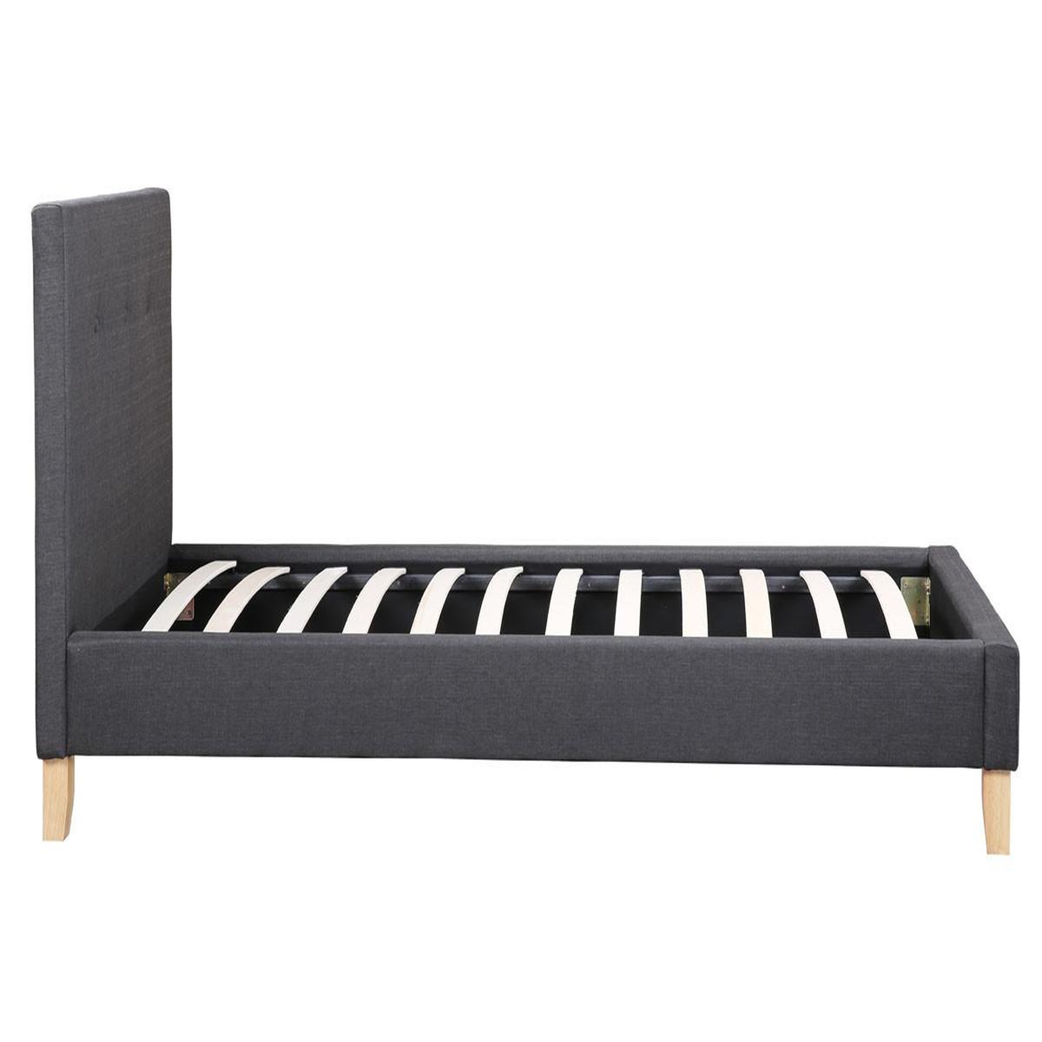 Voir la diapositive 3 : Habitat et Jardin Lit  elise  - 90 x 190 cm - gris foncé