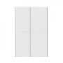 MARKET24 Armoire 2 portes coulissantes - Blanc mat - L 120 x P 61,2 x H 190,5 cm - OZZULA