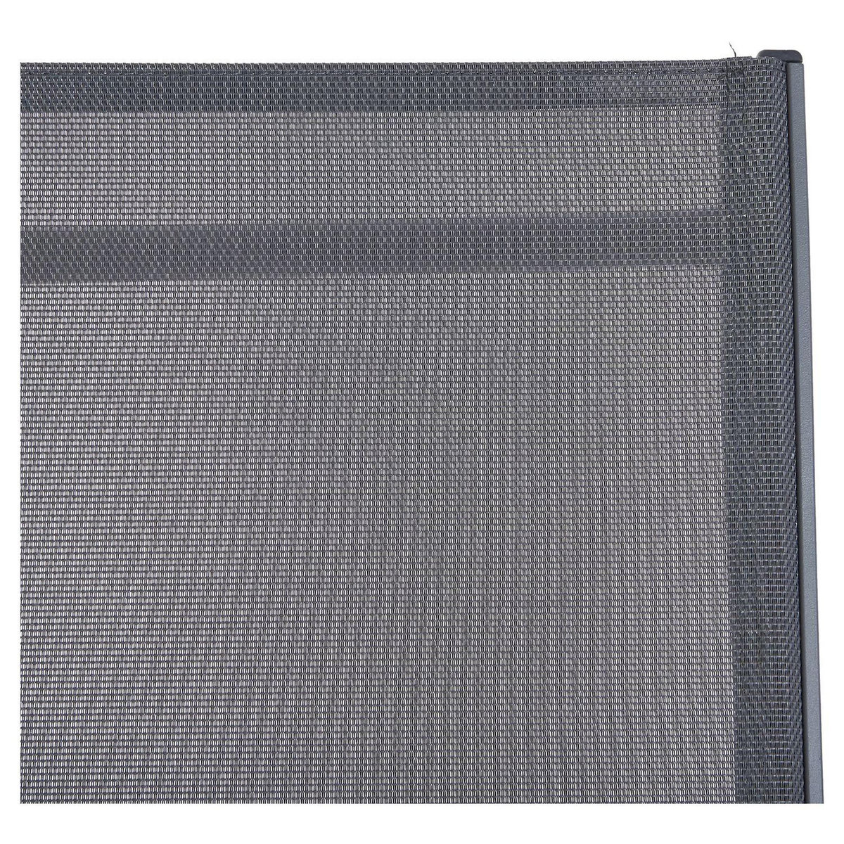 GARDENSTAR Bain de soleil avec dossier réglable - Textilène et acier - Gris