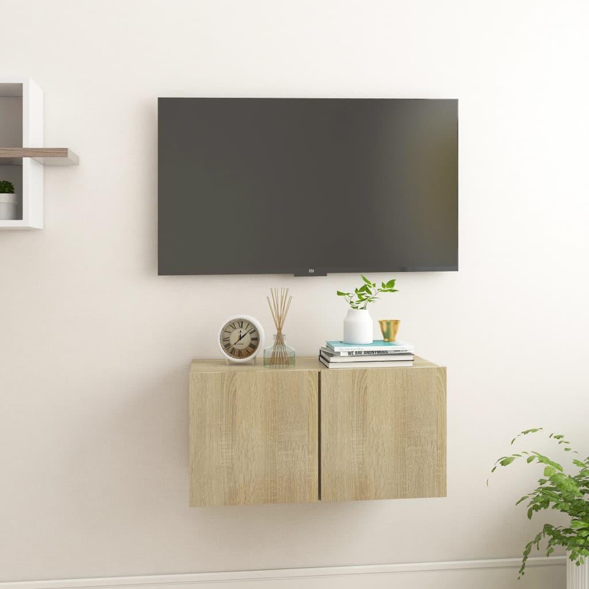 VIDAXL Meuble TV suspendu Chene sonoma 60x30x30 cm