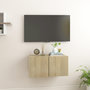 Voir la diapositive 1 : VIDAXL Meuble TV suspendu Chene sonoma 60x30x30 cm