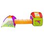 Voir la diapositive 2 : tectake Tente de jeux enfants avec tunnels, igloo, 200 balles et toit amovible multicolore