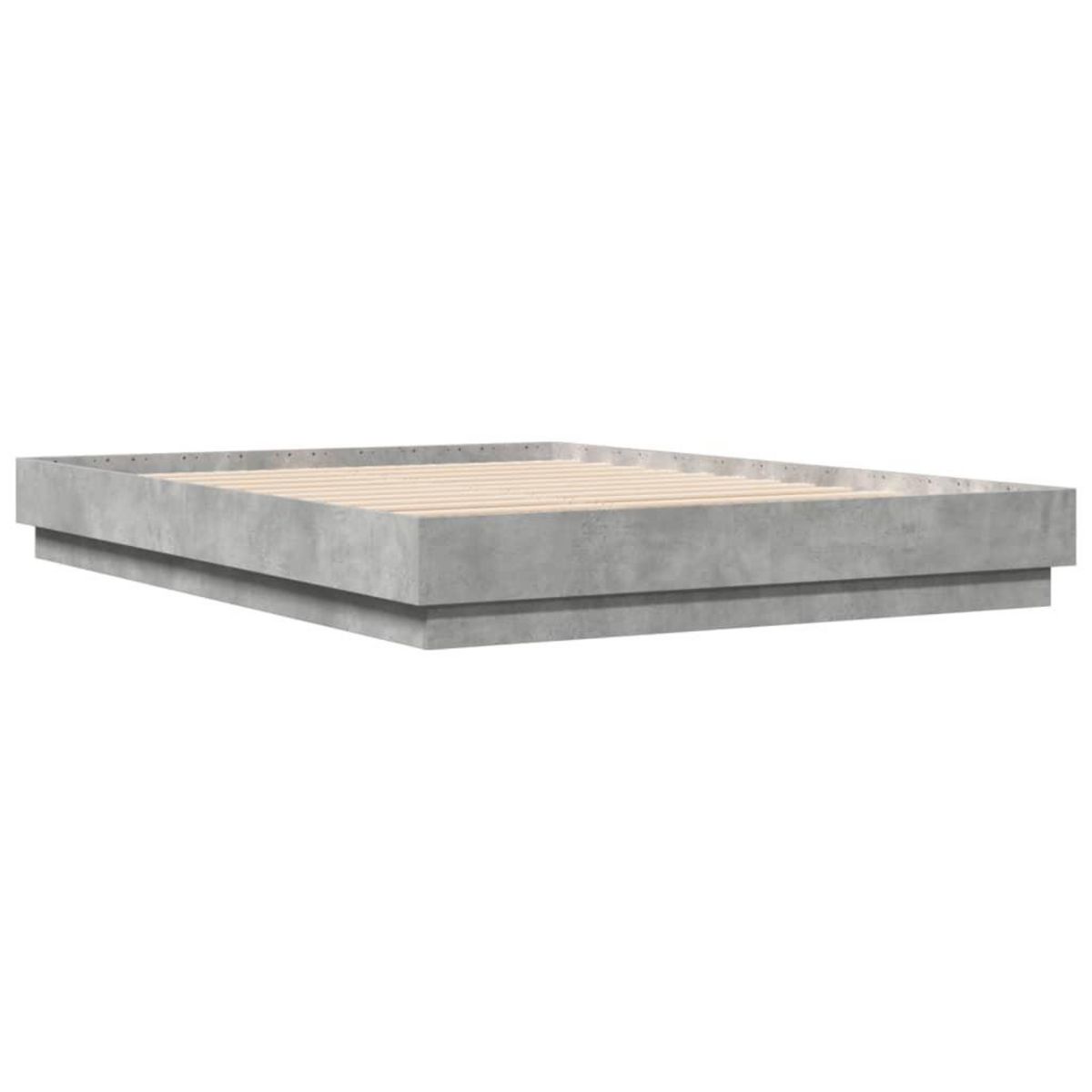 VIDAXL Cadre de lit sans matelas gris beton 120x200 cm