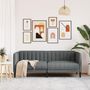 Voir la diapositive 3 : VIDAXL Canape a 2 places gris fonce tissu