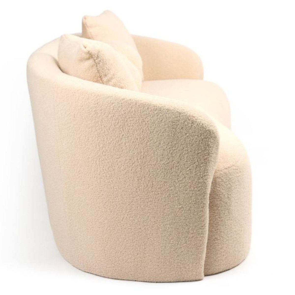Paris Prix Canapé 3 Places en Tissu Bouclette  Brett  178cm Beige