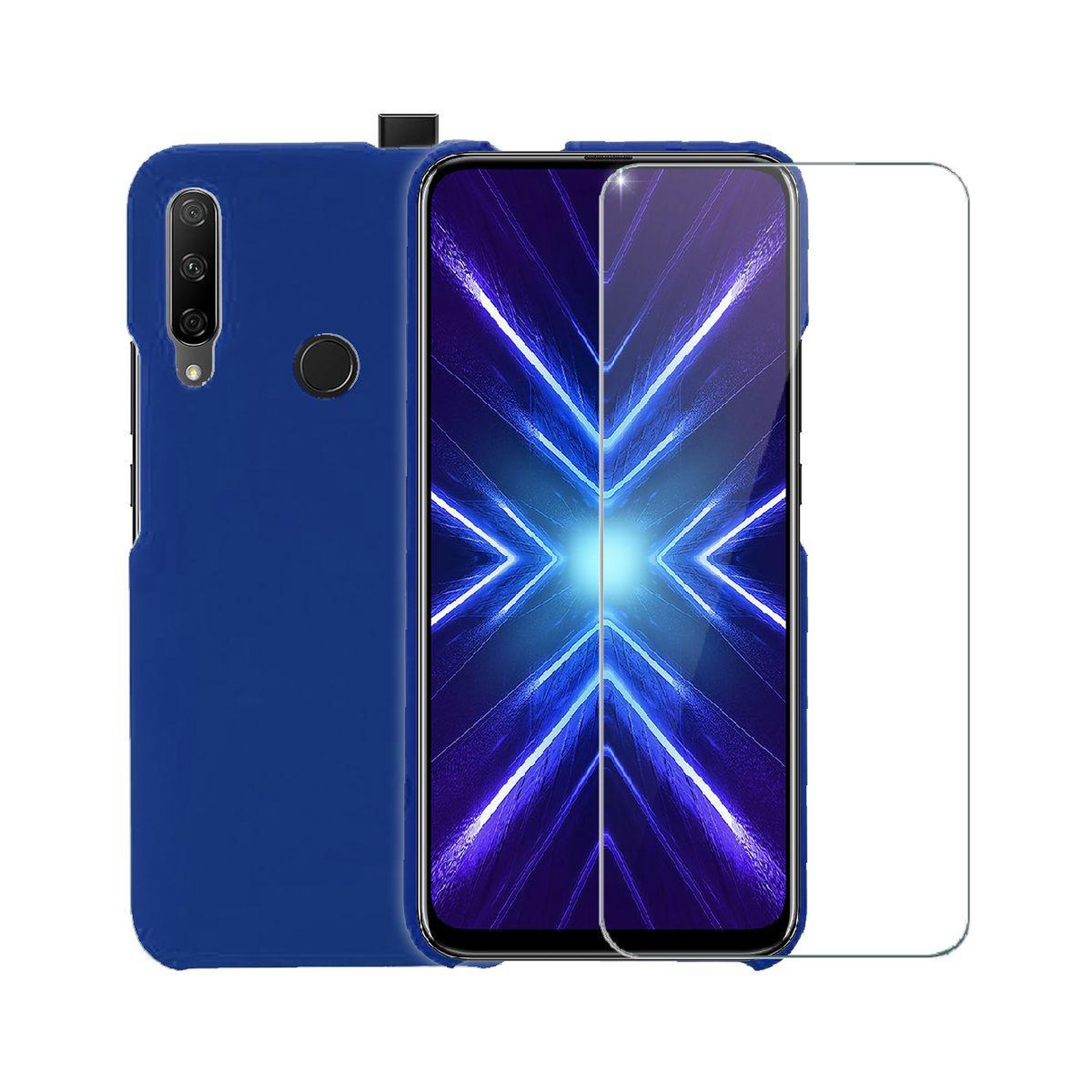 IBROZ Pack honor 9x coque silicone bleu