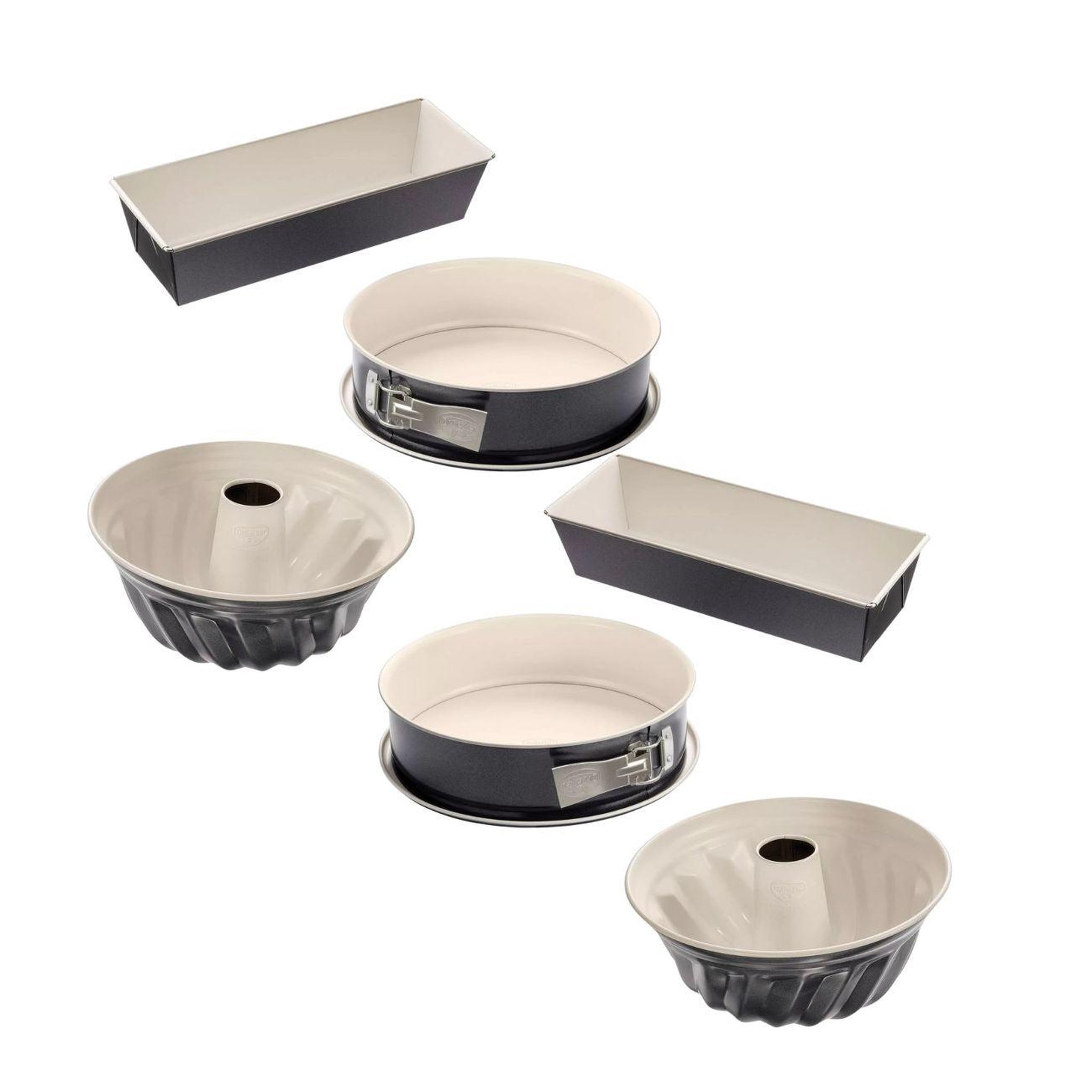 DR.OETKER Lot de 2 moules à gâteaux ø 22/26 cm en acier et céramique dr oetker back-trend