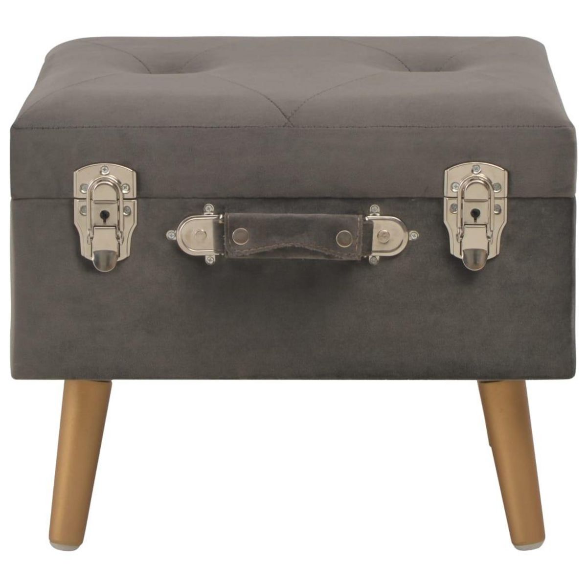 VIDAXL Tabouret de rangement 40 cm Gris Velours