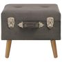 Voir la diapositive 2 : VIDAXL Tabouret de rangement 40 cm Gris Velours