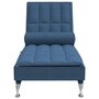 Voir la diapositive 4 : VIDAXL Chaise longue de massage avec traversin bleu tissu
