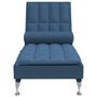 Voir la diapositive 4 : VIDAXL Chaise longue de massage avec traversin bleu tissu