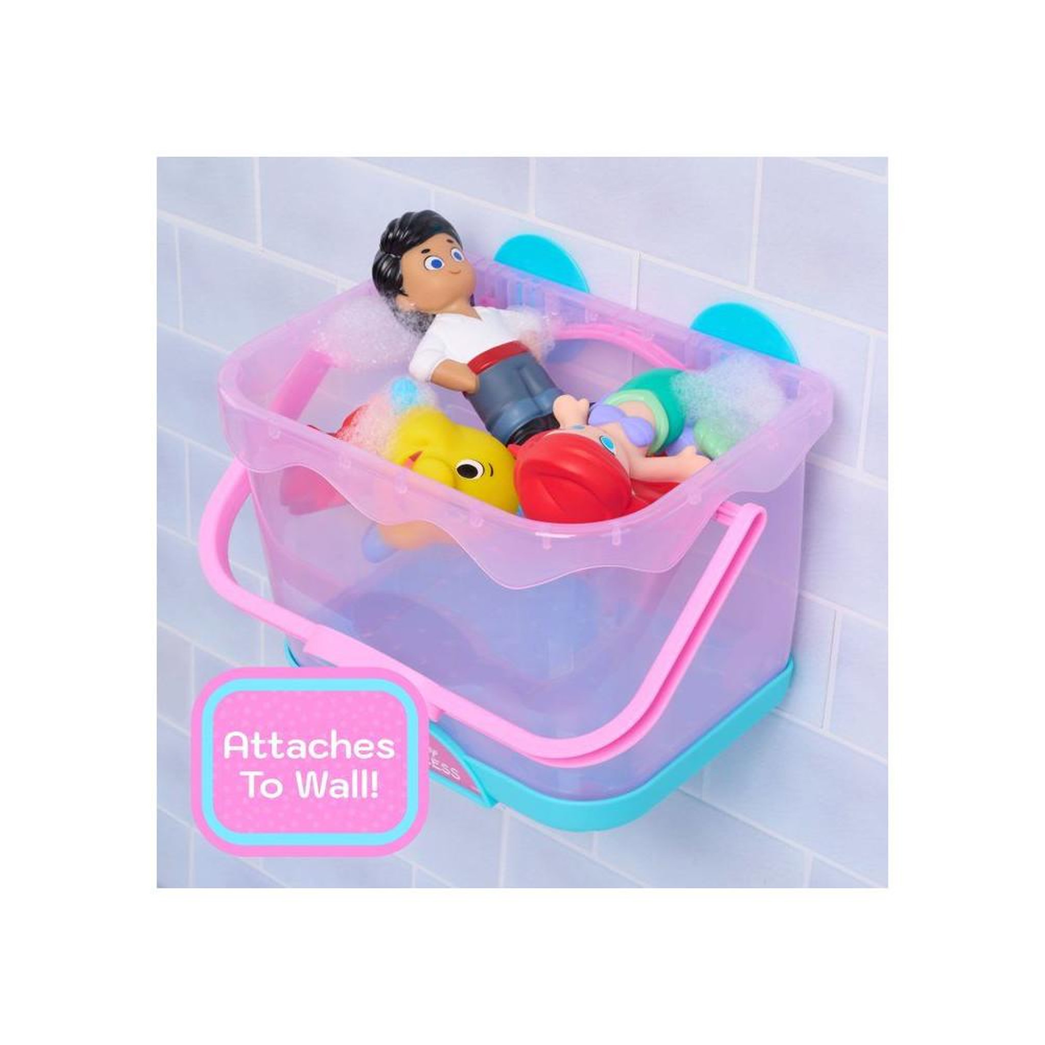 Voir la diapositive 3 : Vaiana Coffret de jouets de bain Princesse Disney La Petite Sirène avec 5 figurines étanches de 12 cm et panier à ventouses