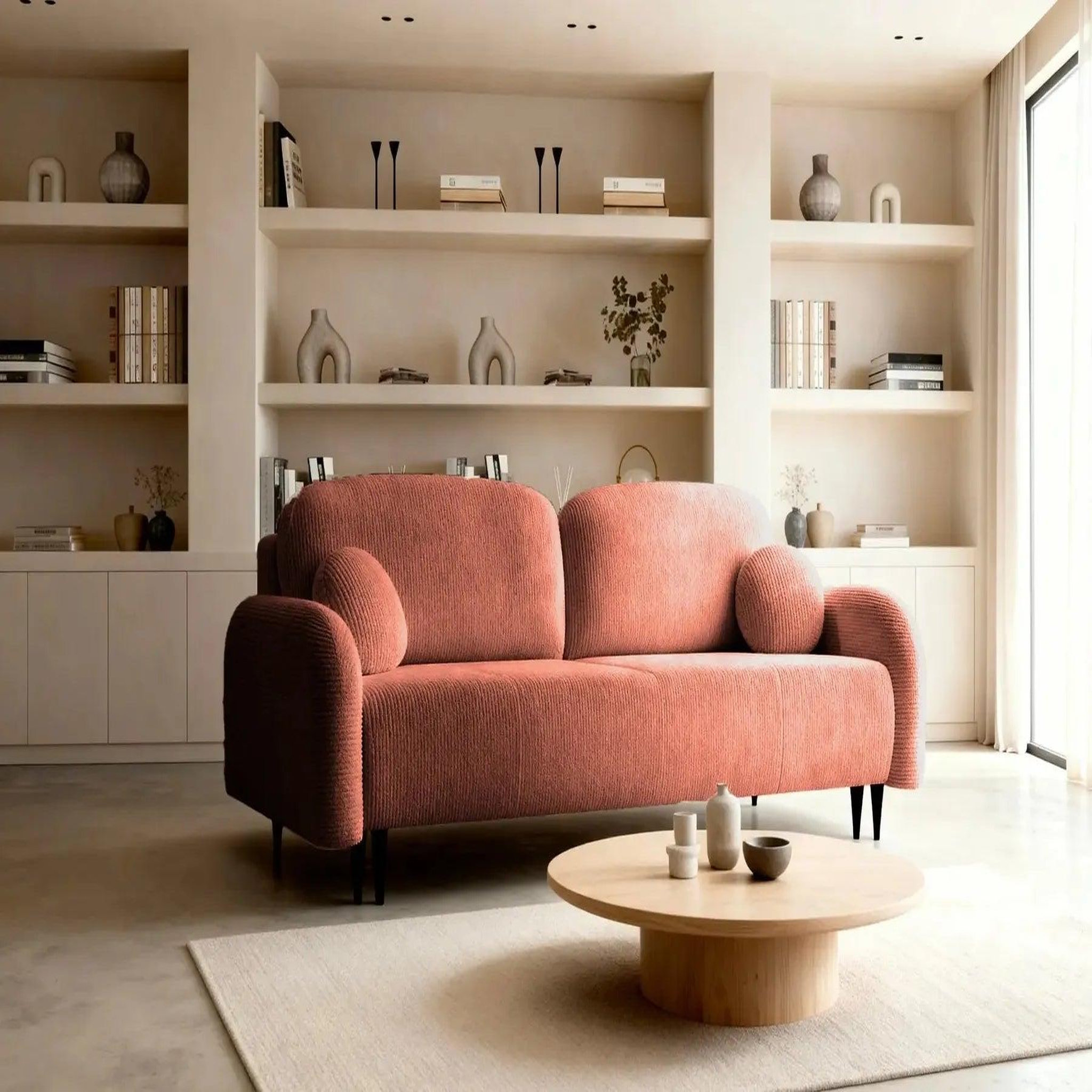 Voir la diapositive 2 : CASANOVA PARIS Roxane - canapé droit convertible tissu bouclette 2 places