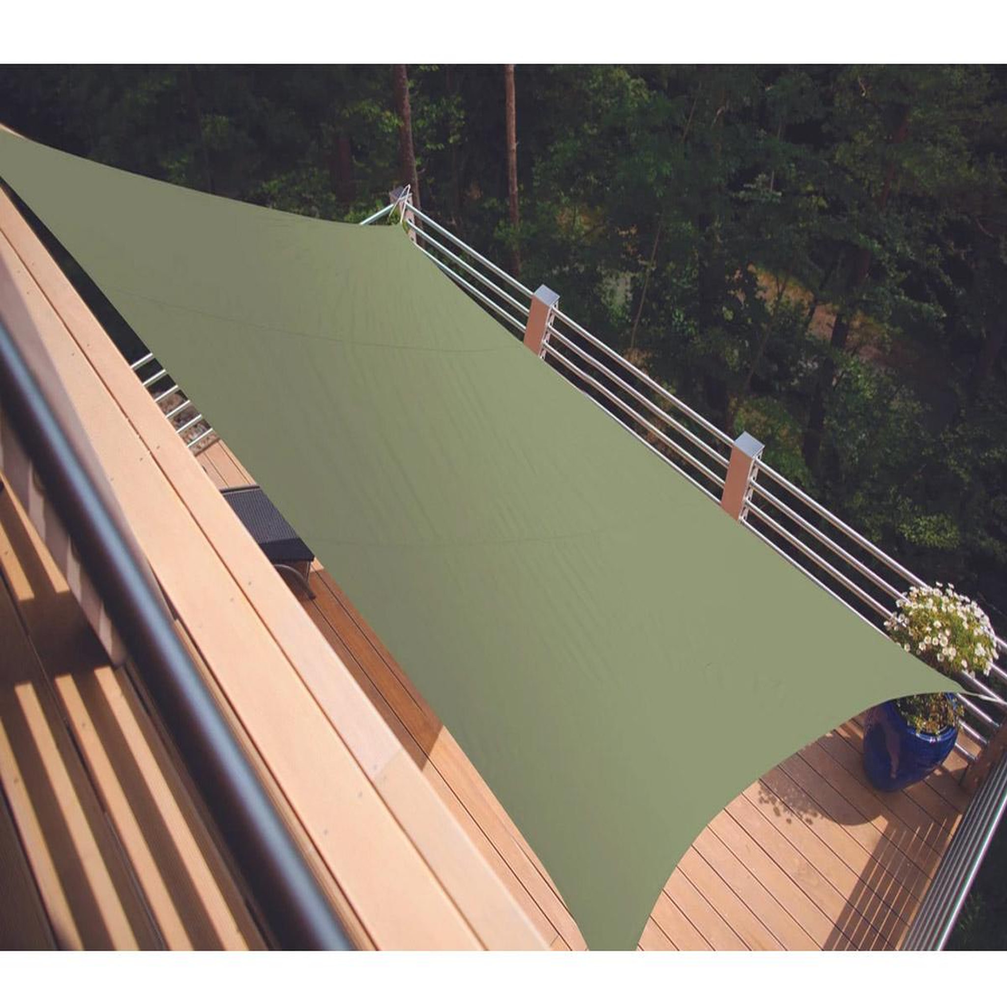 Jardiline Voile d'ombrage rectangulaire serenity - 3,00 x 2,00 m - kaki - jardiline