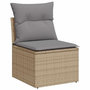 Voir la diapositive 5 : VIDAXL Salon de jardin avec coussins 9 pcs beige resine tressee acacia