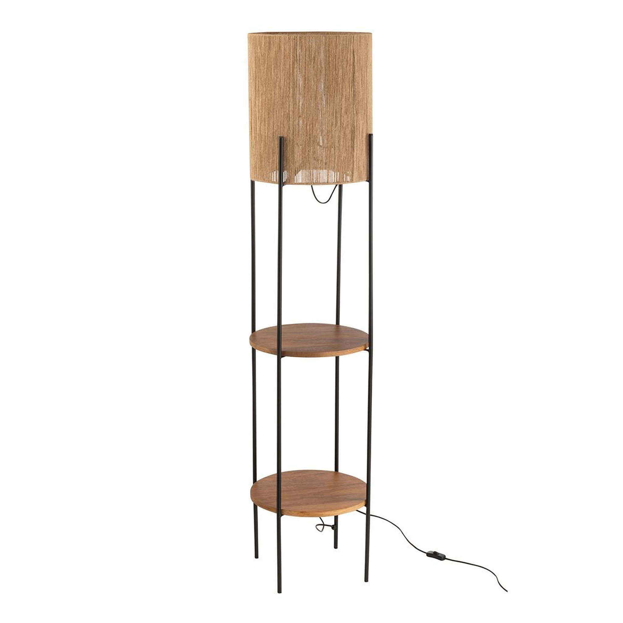 J-LINE Lampadaire en bois  manguier  160cm naturel