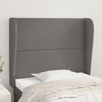 VIDAXL Tete de lit avec oreilles Gris 103x23x118/128 cm Similicuir