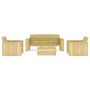 Voir la diapositive 2 : VIDAXL Salon de jardin 4 pcs Bois de pin impregne