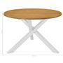 Voir la diapositive 4 : VIDAXL Table de salle a manger Blanc 120 x 75 cm MDF