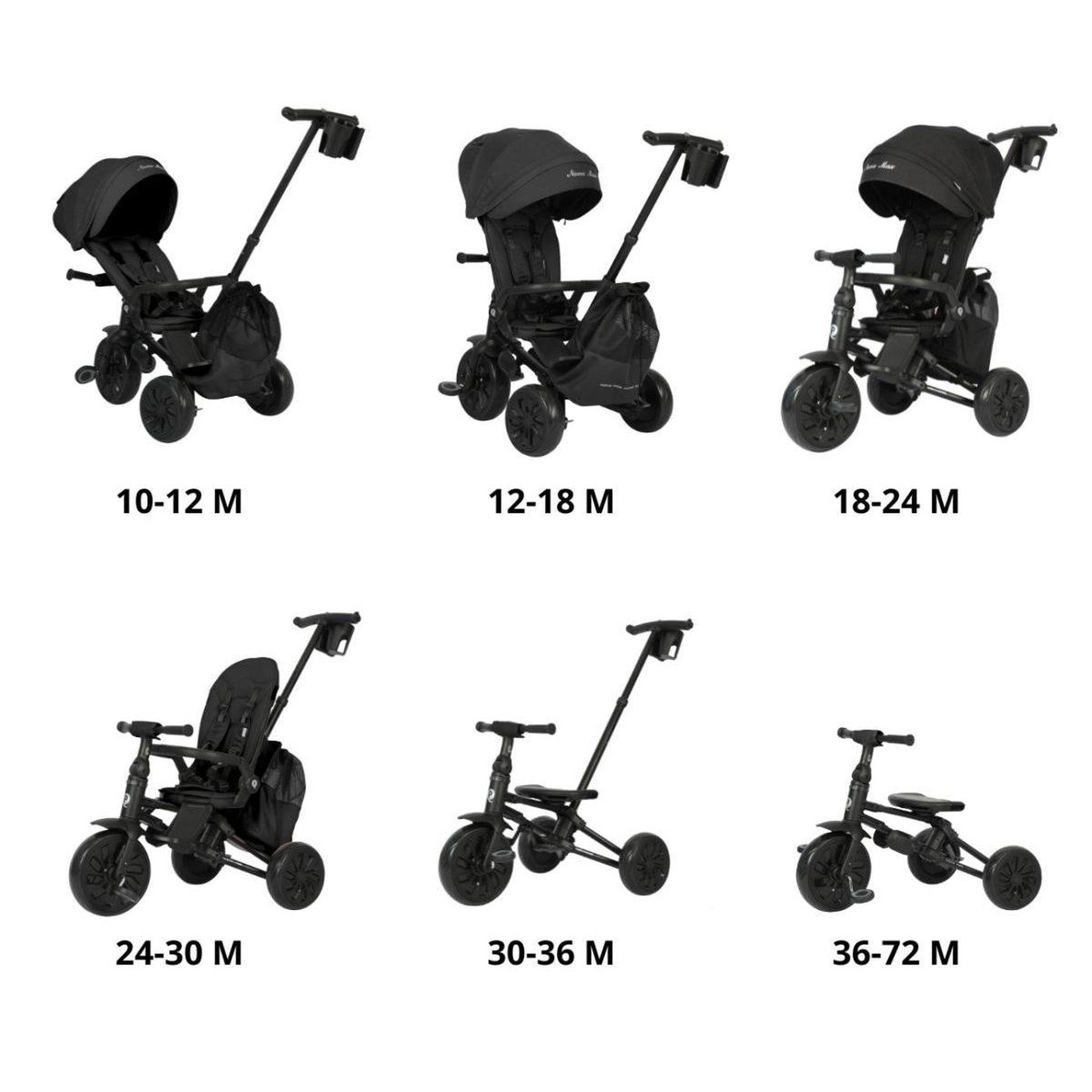 Voir la diapositive 3 : QPLAY Tricycle  nova max noir