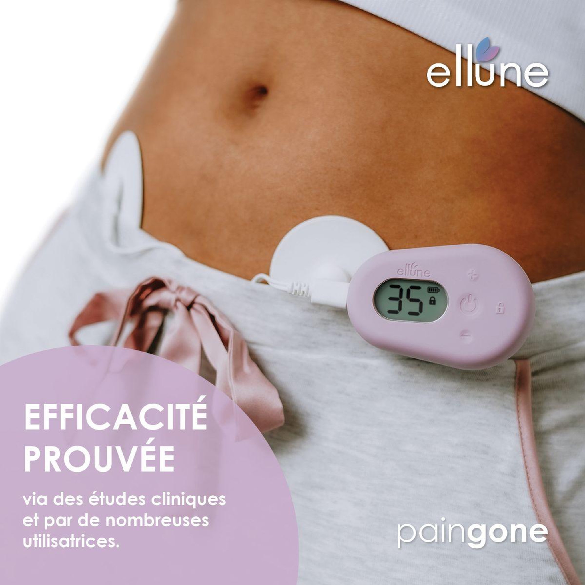 Voir la diapositive 3 : PAINGONE Appareil anti douleur règles Ellune de base couleur lavande vogue
