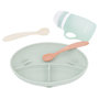 Voir la diapositive 1 : BABYMOOV Kit repas en silicone vert GROW'ISY