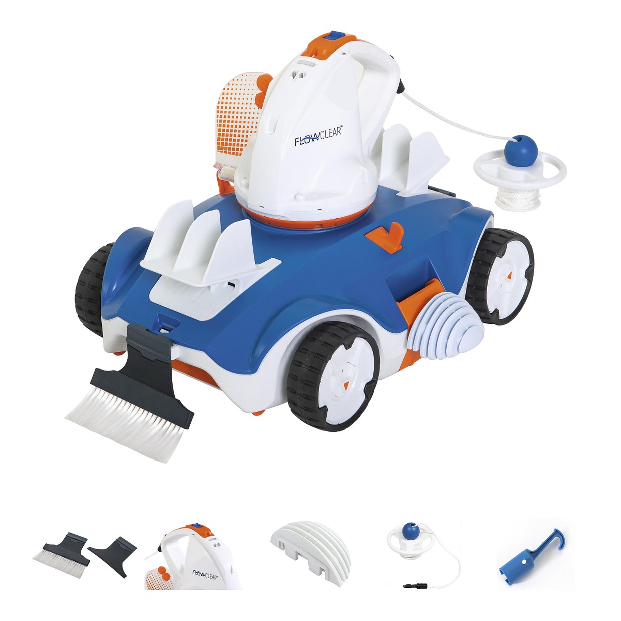 Voir la diapositive 2 : BESTWAY Robot aspirateur de piscine autonome Aquatronix