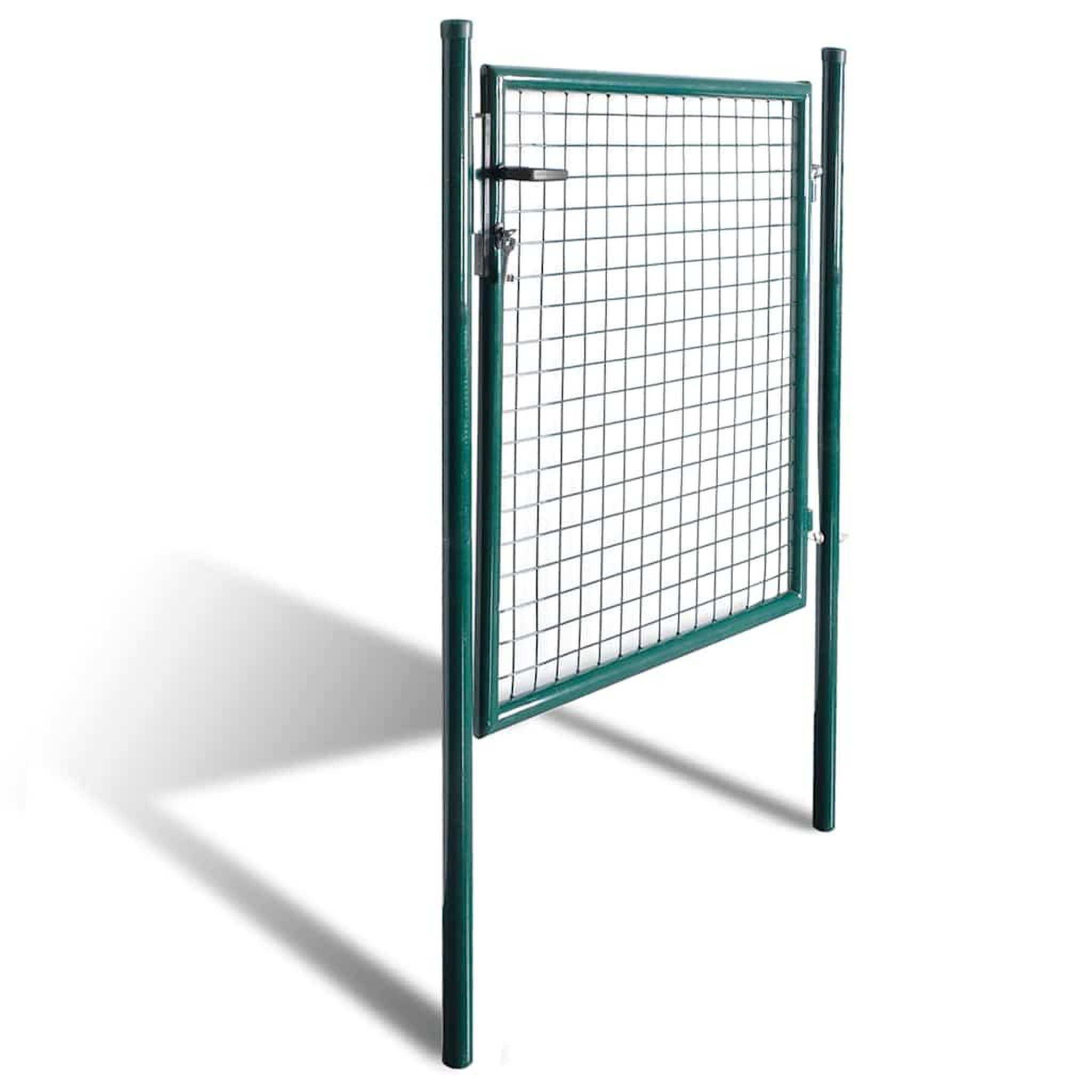 Voir la diapositive 3 : VIDAXL Portail de cloture a une porte 100x100 cm en acier thermolaque