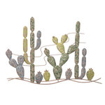 Paris Prix Décoration Murale en Métal  Cactus  90cm Multicolore