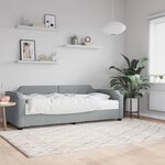VIDAXL Lit de jour avec matelas gris clair 100x200 cm tissu
