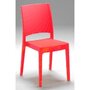 MARKET24 Chaise de jardin FLORA ARETA - Lot de 4 - Rouge - 52 x 46 x H 86 cm - Plastique Résine