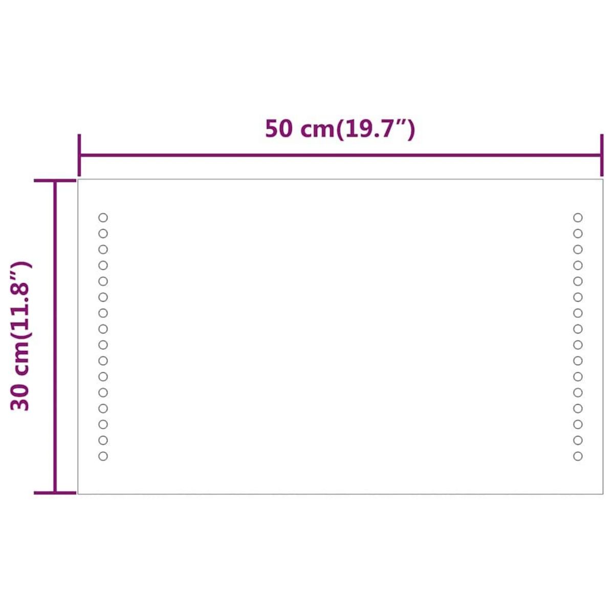 VIDAXL Miroir de salle de bain a LED 50x30 cm