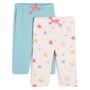 Voir la diapositive 1 : INEXTENSO Lot de 2 pantalons molleton bébé fille