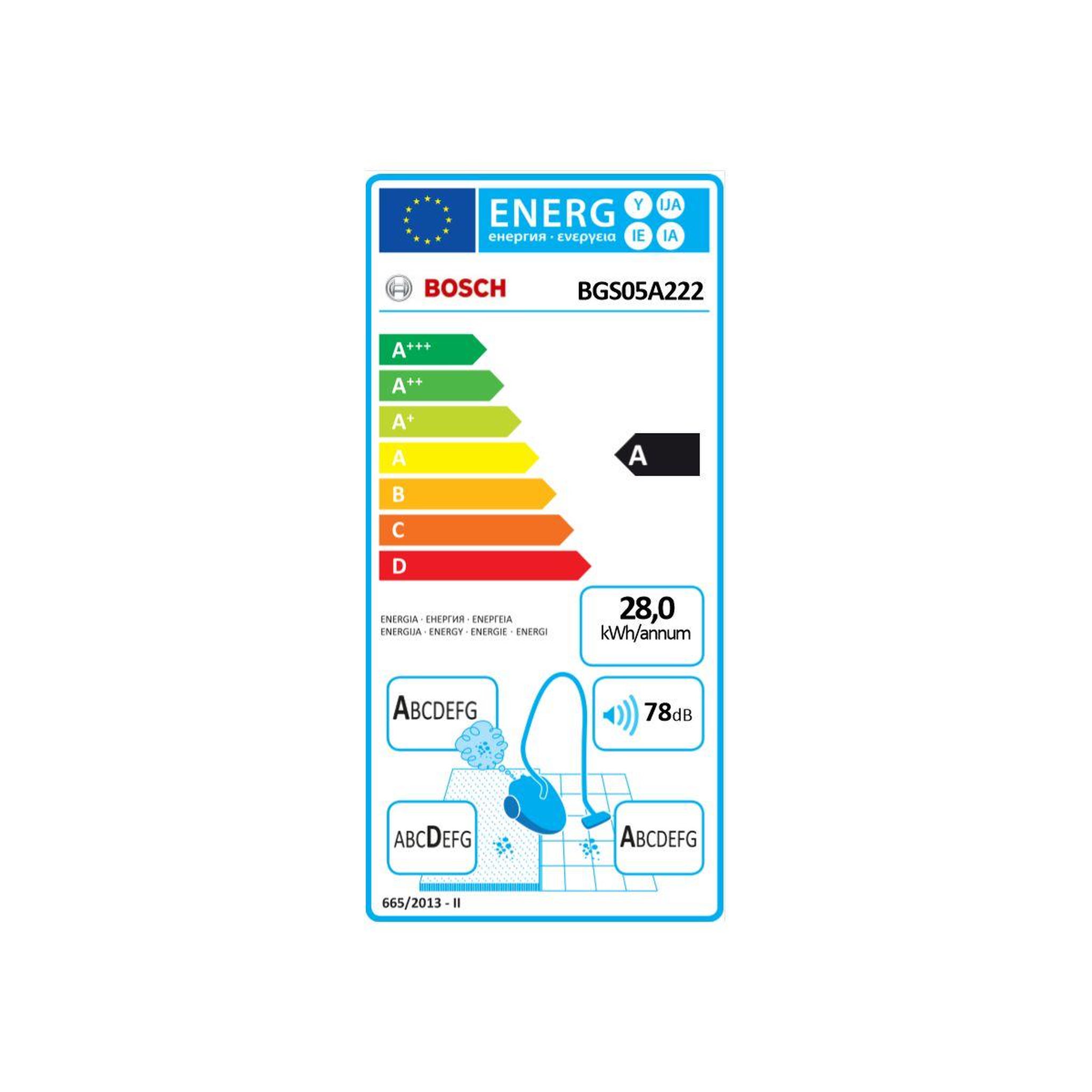 Voir la diapositive 3 : BOSCH Aspirateur sans sac bgs05a222