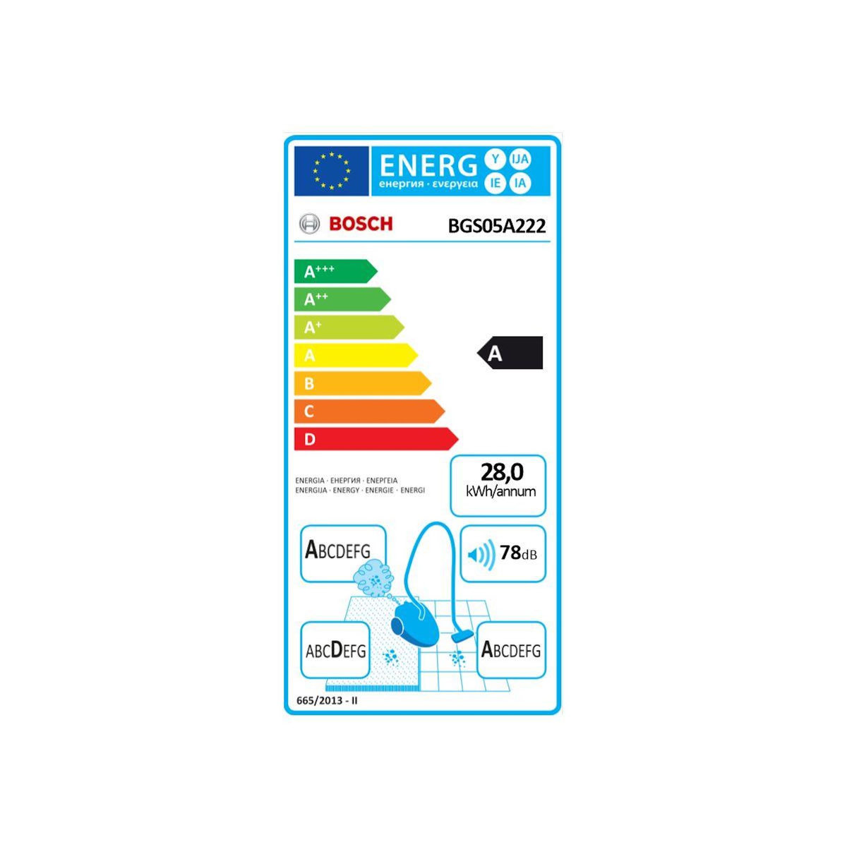 BOSCH Aspirateur sans sac BGS05A222