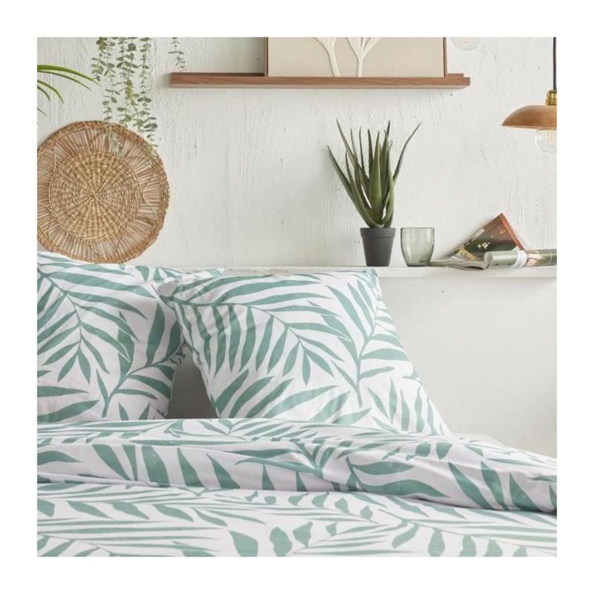 Today Parure de lit - TODAY Crazy - Imprimé Floral - 2 personnes - 220 x 240 cm - Blanc